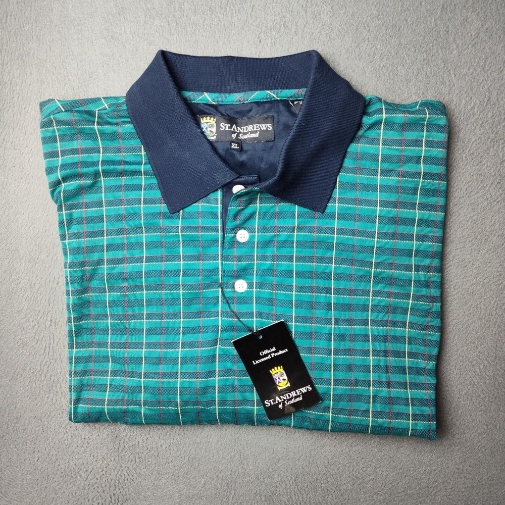 Green and Blue Men's Polo Shirt